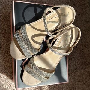 Elegant Silver Strappy Sandals